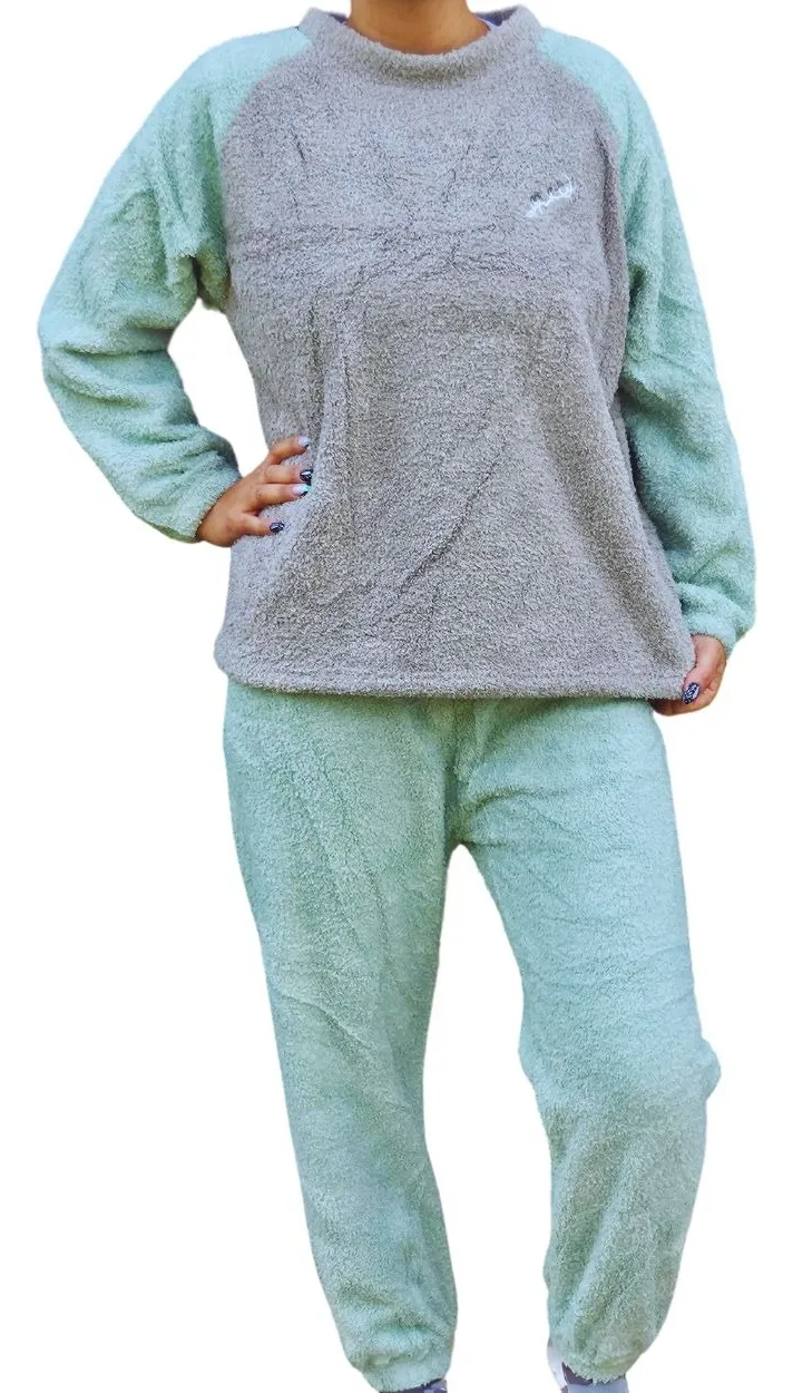 PIJAMA MUJER CORDERITO Y POLAR, CALIDAD PREMIUM INVIERNO 697 - 1