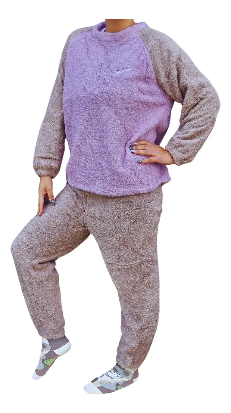 PIJAMA MUJER CORDERITO Y POLAR, CALIDAD PREMIUM INVIERNO 697 - 2