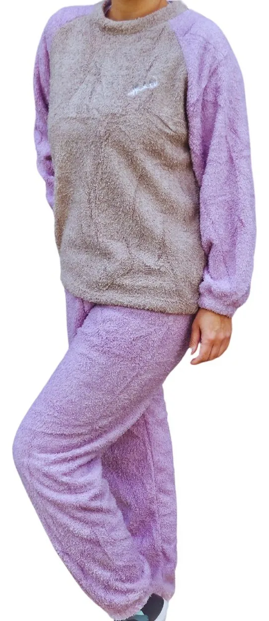PIJAMA MUJER CORDERITO Y POLAR, CALIDAD PREMIUM INVIERNO 697 - 2