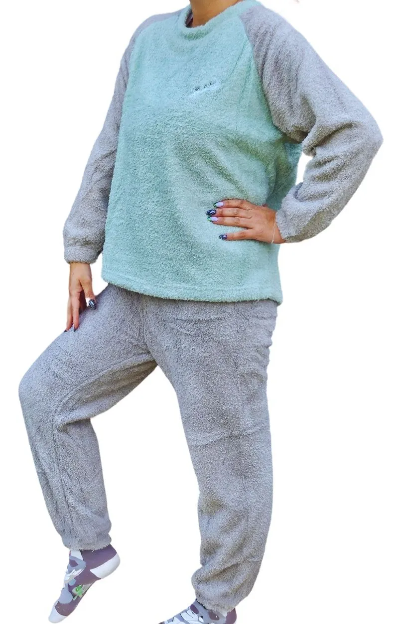 PIJAMA MUJER CORDERITO Y POLAR, CALIDAD PREMIUM INVIERNO 697 - 2