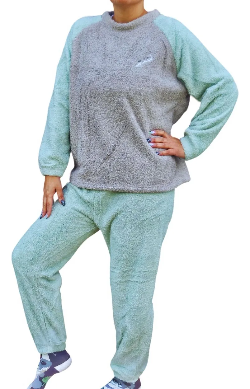 PIJAMA MUJER CORDERITO Y POLAR, CALIDAD PREMIUM INVIERNO 697 - 2