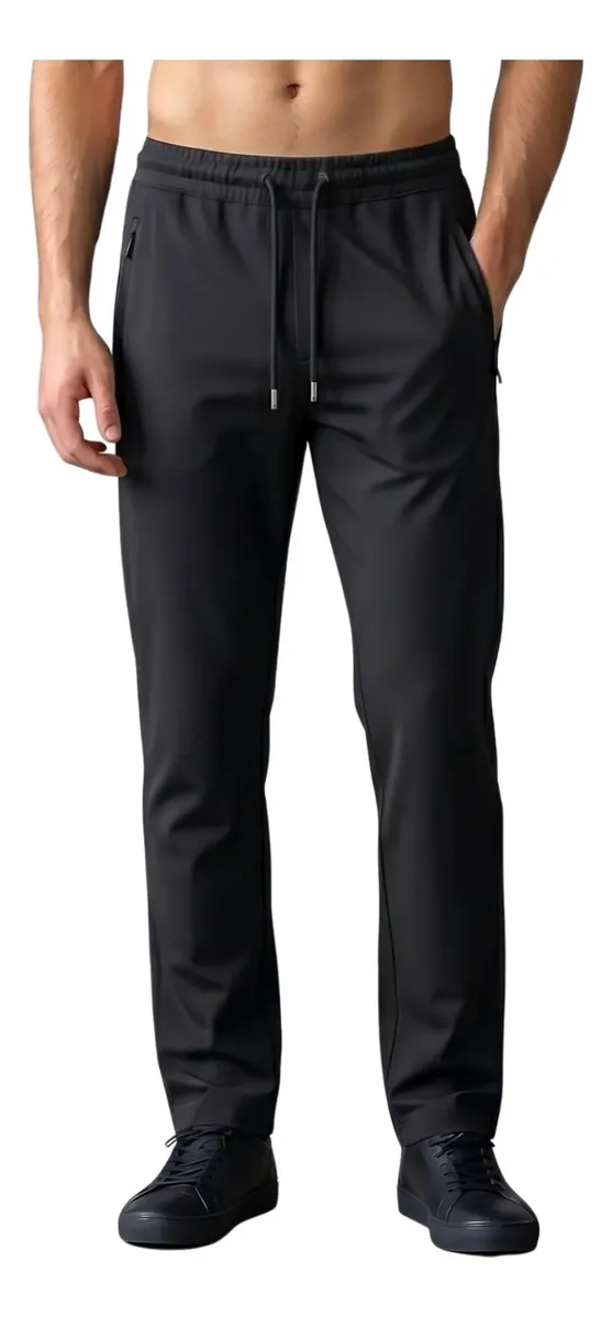PANTALON JOGGER BUZO HOMBRE ALGODON FORRO POLAR, RECTO 006 - 1
