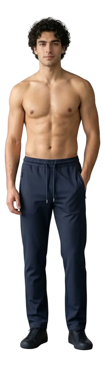 PANTALON JOGGER BUZO HOMBRE ALGODON FORRO POLAR, RECTO 006 - 2