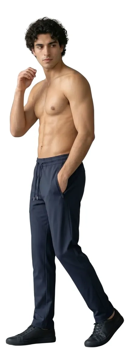PANTALON JOGGER BUZO HOMBRE ALGODON FORRO POLAR, RECTO 006 - 3