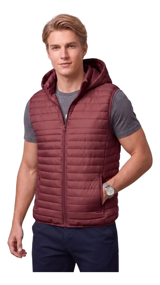 PARKA SIN MANGAS HOMBRE. CHAQUETA PREMIUM EXCELENTE CALIDAD H72 - 1