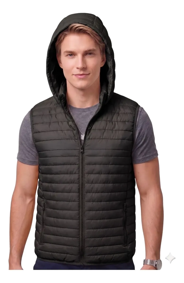 PARKA SIN MANGAS HOMBRE. CHAQUETA PREMIUM EXCELENTE CALIDAD H72 - 2