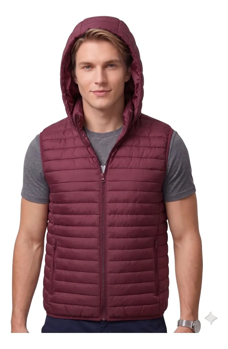 PARKA SIN MANGAS HOMBRE. CHAQUETA PREMIUM EXCELENTE CALIDAD H72 - 2