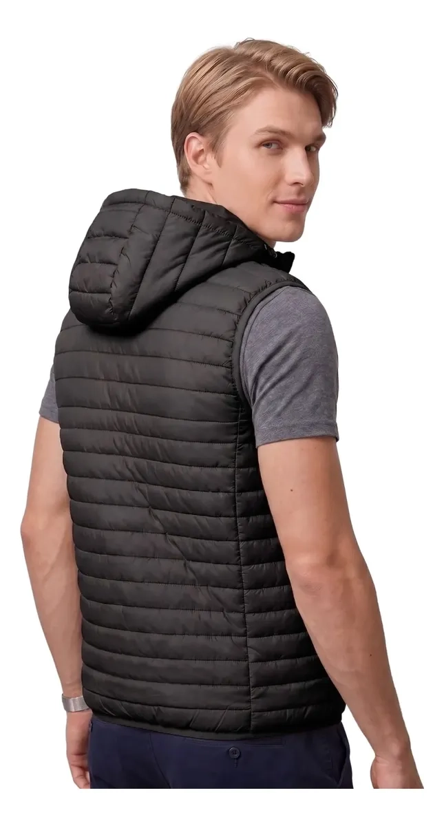 PARKA SIN MANGAS HOMBRE. CHAQUETA PREMIUM EXCELENTE CALIDAD H72 - 3