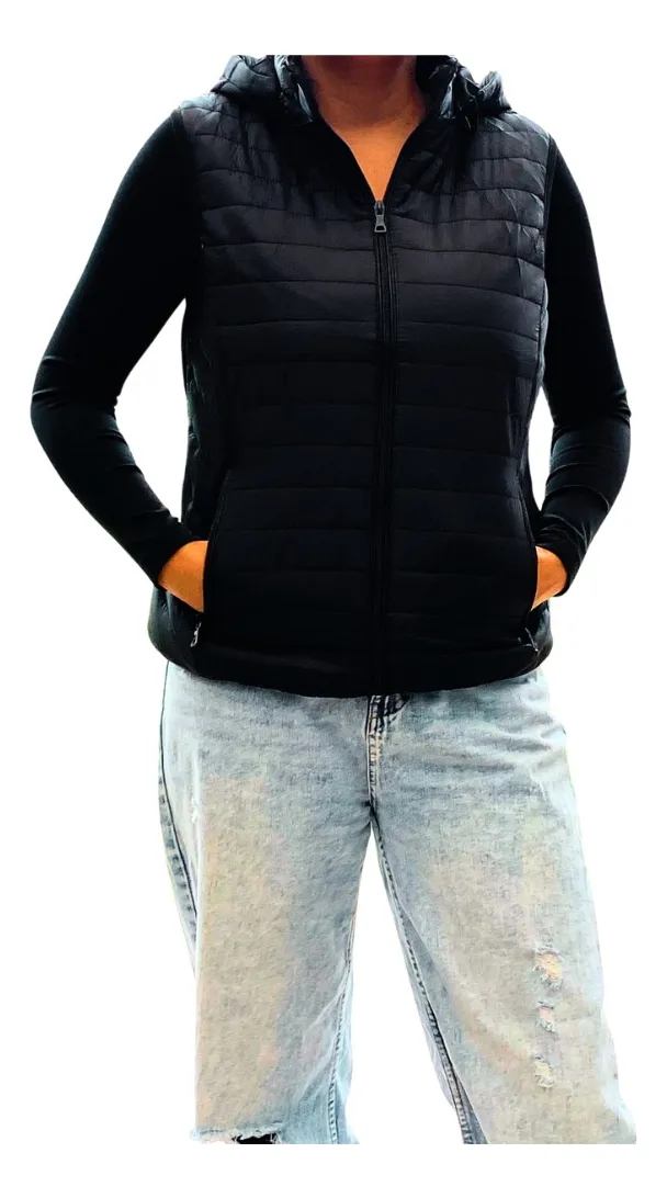 PARKA SIN MANGAS MUJER. CHAQUETA PREMIUM EXCELENTE CALIDAD H62 - 3