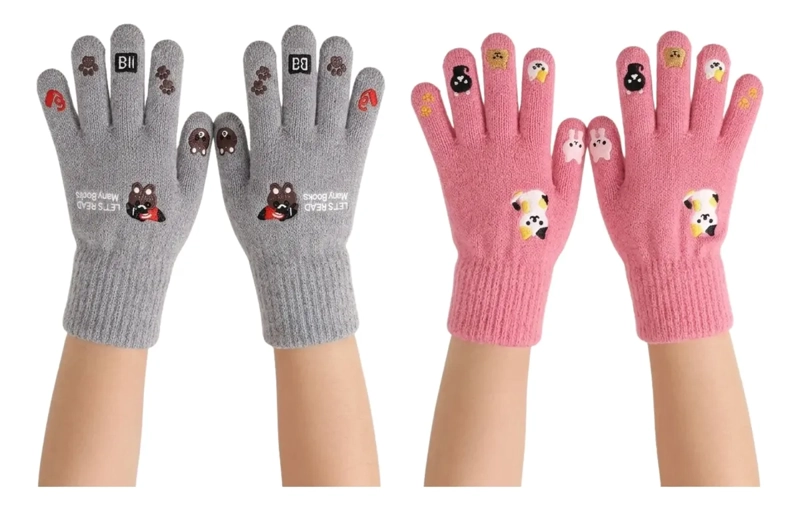 PACK 2 PARES GUANTES POLAR INVIERNO NIÑOS Y NIÑAS SUAVE - 1