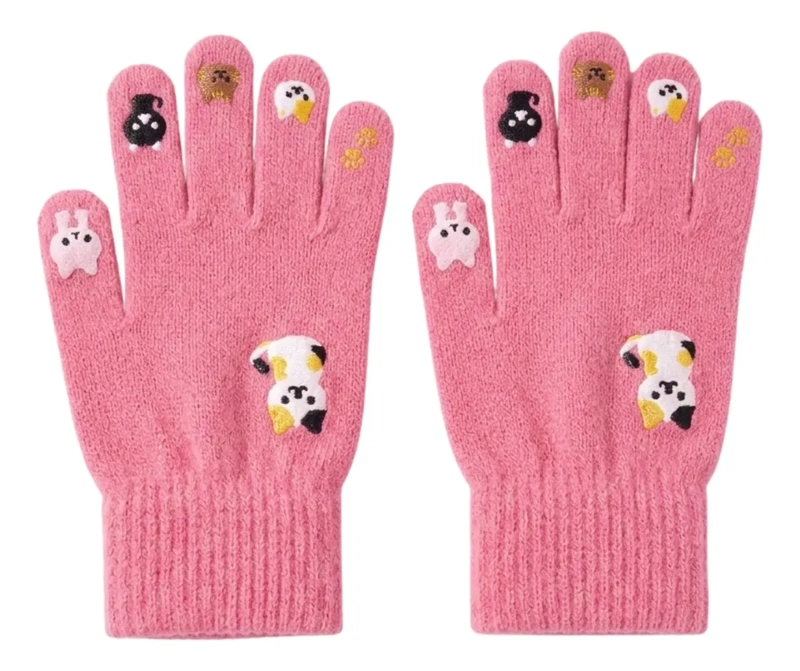 PACK 2 PARES GUANTES POLAR INVIERNO NIÑOS Y NIÑAS SUAVE - 5