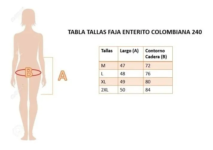 FAJA ENTERITO COLOMBIANA MODELADORA REDUCTORA 1 TALLA 240 - 3
