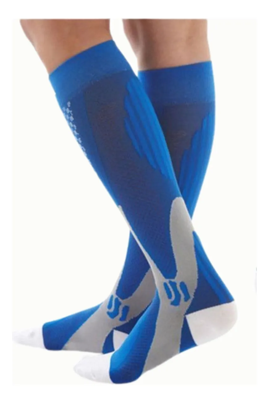 PACK 2 PARES MEDIAS COMPRESION LARGA. CALCETA VARICES. COLOR 730 - 1