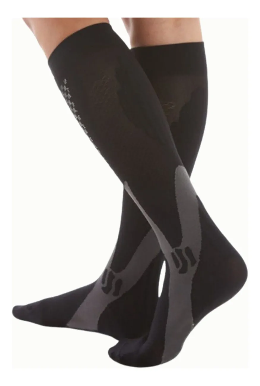 PACK 2 PARES MEDIAS COMPRESION LARGA. CALCETA VARICES. COLOR 730 - 2