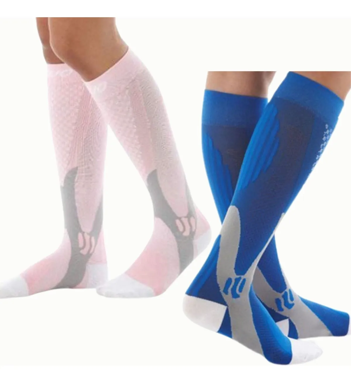PACK 2 PARES MEDIAS COMPRESION LARGA. CALCETA VARICES. COLOR 730 - 3