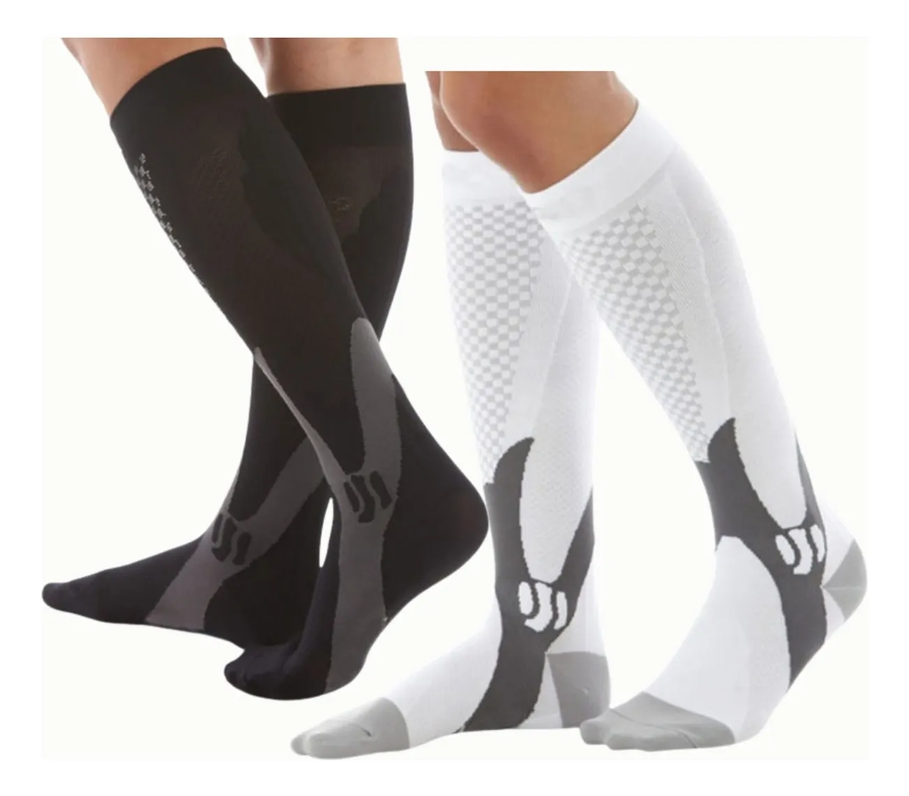 PACK 2 PARES MEDIAS COMPRESION LARGA. CALCETA VARICES. COLOR 730 - 3
