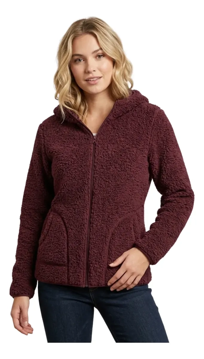 POLERON POLAR CORDERITO, PELUDO MUJER INVIERNO COLORES 999 - 1