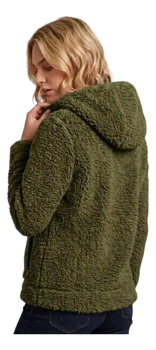 POLERON POLAR CORDERITO, PELUDO MUJER INVIERNO COLORES 999 - 2