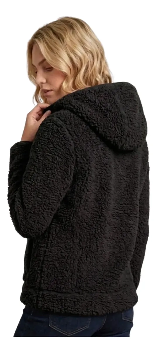 POLERON POLAR CORDERITO, PELUDO MUJER INVIERNO COLORES 999 - 2