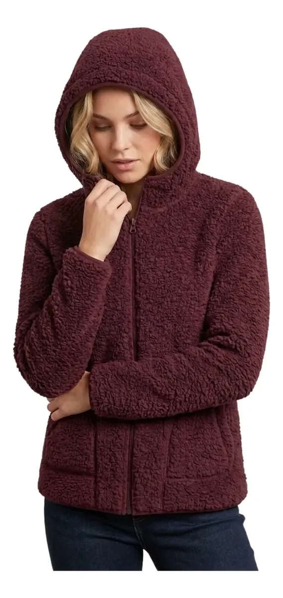 POLERON POLAR CORDERITO, PELUDO MUJER INVIERNO COLORES 999 - 3