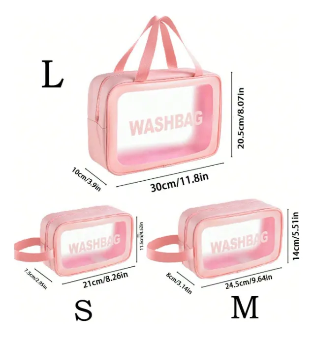 PACK 3 ESTUCHES, COSMETIQUEROS, 3 MEDIDAS WASHBAG. NECESER - 2