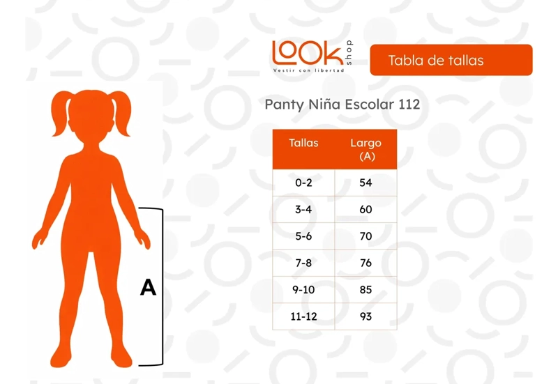 PACK 3 PANTY NIÑA(O) ESCOLAR. LANA CON LYCRA, SIN COSTURA 112 - 8