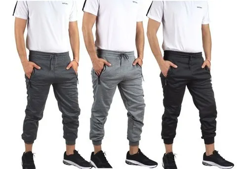 PAKC 3 PANTALON BUZO HOMBRE ALGODON JOGGER DEPORTIVO OFERTA! 952 - 2