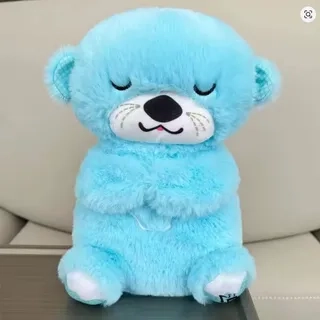PACK 2 PELUCHE KAWAII RALAJA, ANSIEDAD. JUGUETE LUZ Y SONIDO. NUTRIA. - 1