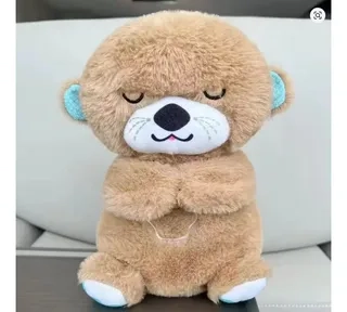 PELUCHE KAWAII RELAJA ALIVIA ANSIEDAD. JUGUETE LUZ Y SONIDO. NUTRIA. - 1