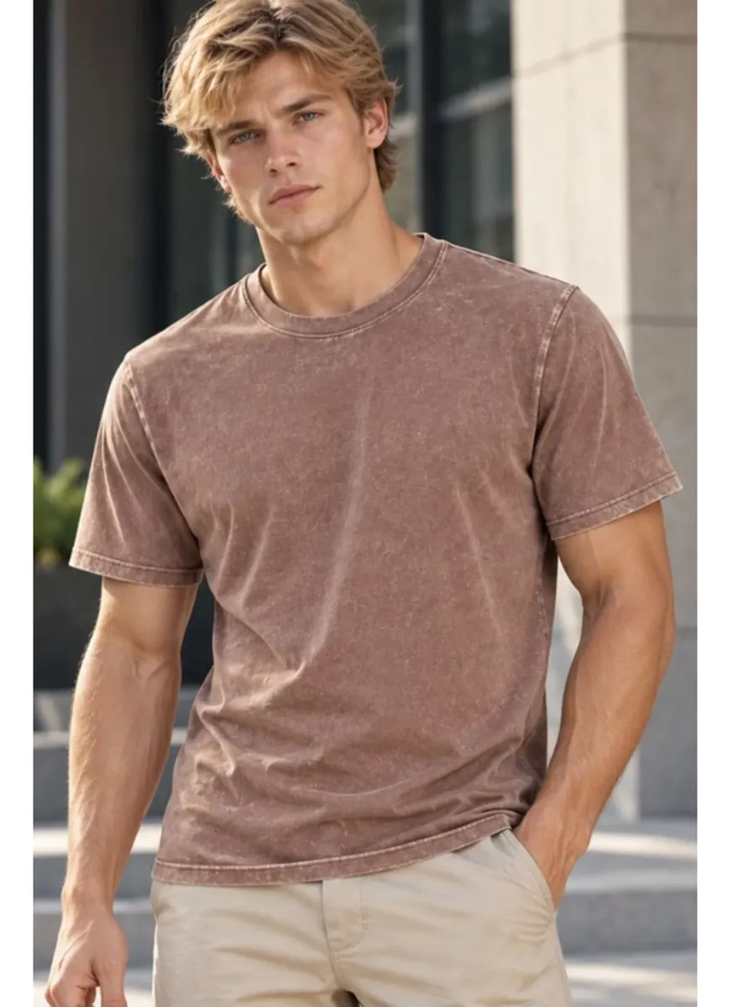 POLERA ESTILO WASHED, DESLAVADA VINTAGE, 100% ALGODON UNISEX 7002 - 1