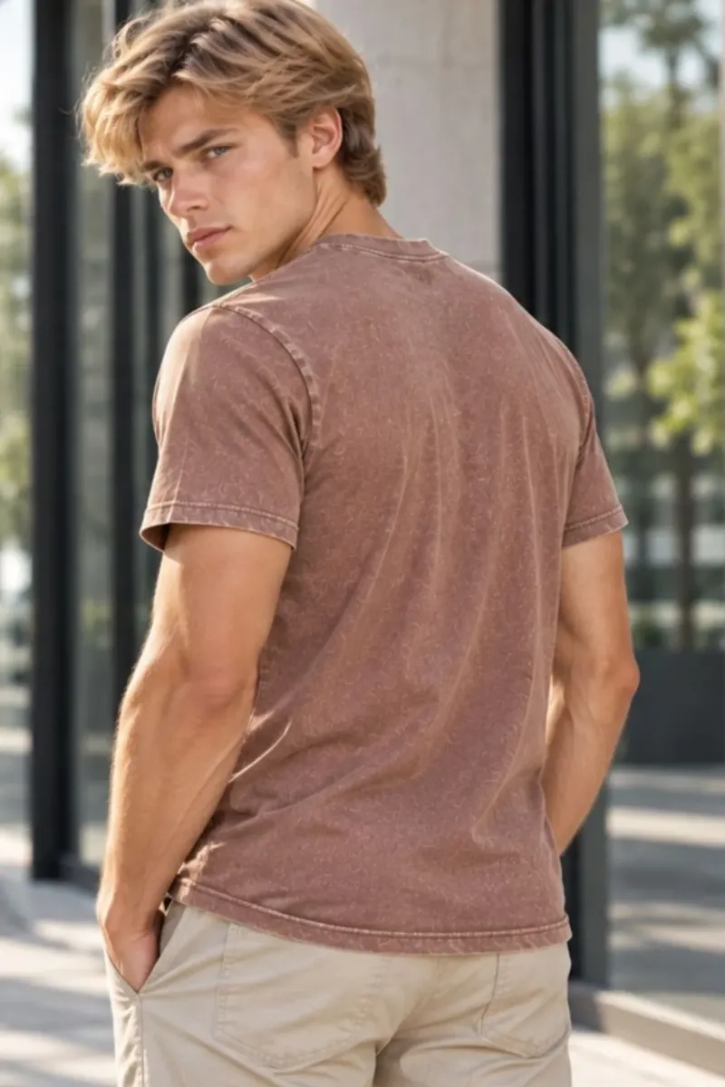 POLERA ESTILO WASHED, DESLAVADA VINTAGE, 100% ALGODON UNISEX 7002 - 5