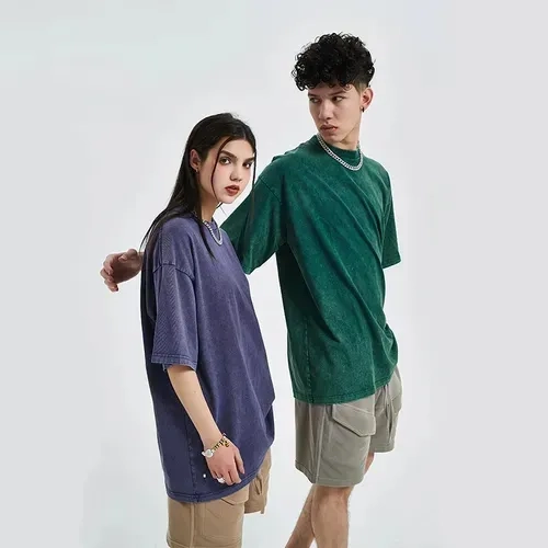 POLERA ESTILO WASHED, DESLAVADA VINTAGE, 100% ALGODON UNISEX 7002 - 9