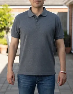 POLERA PIQUE HOMBRE PREMIUM TEXTURA SUAVE. 3 BOTONES UV .M16 *001 - 1