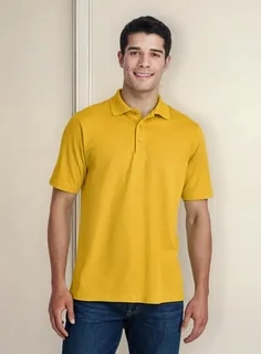 POLERA PIQUE HOMBRE PREMIUM TEXTURA SUAVE. 3 BOTONES UV .M16 *001 - 1
