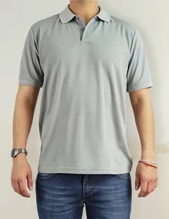 POLERA PIQUE HOMBRE PREMIUM TEXTURA SUAVE. 3 BOTONES UV .M16 *001 - 2