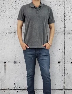 POLERA PIQUE HOMBRE PREMIUM TEXTURA SUAVE. 3 BOTONES UV .M16 *001 - 2