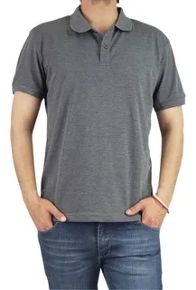 POLERA PIQUE HOMBRE PREMIUM TEXTURA SUAVE. 3 BOTONES UV .M16 *001 - 3