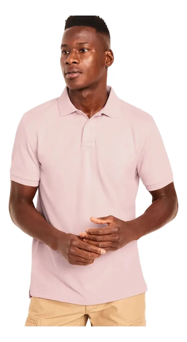 POLERA PIQUE HOMBRE PREMIUM TEXTURA SUAVE. 3 BOTONES UV .M16 *001 - 3