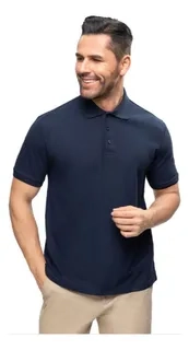 POLERA PIQUE HOMBRE PREMIUM TEXTURA SUAVE. 3 BOTONES UV .M16 *001 - 9
