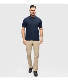 POLERA PIQUE HOMBRE PREMIUM TEXTURA SUAVE. 3 BOTONES UV .M16 *001 - 10