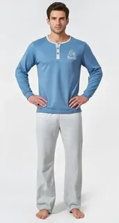 PIJAMA HOMBRE MANGA LARGA DELAGADO PRIMAVERA 4021 - 1