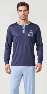 PIJAMA HOMBRE MANGA LARGA DELAGADO PRIMAVERA 4021 - 2