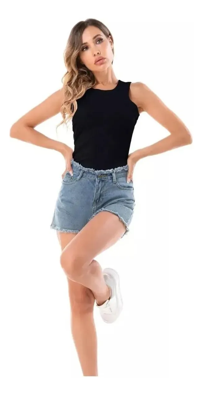 TOP ACANALADO. CAMISETAS SIN MANGAS MUJER, POLERA BASIA. 001 - 3