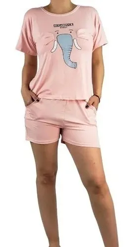 PIJAMA MUJER VERANO ELEFANTE POLERA Y SHORT. 552 - 3