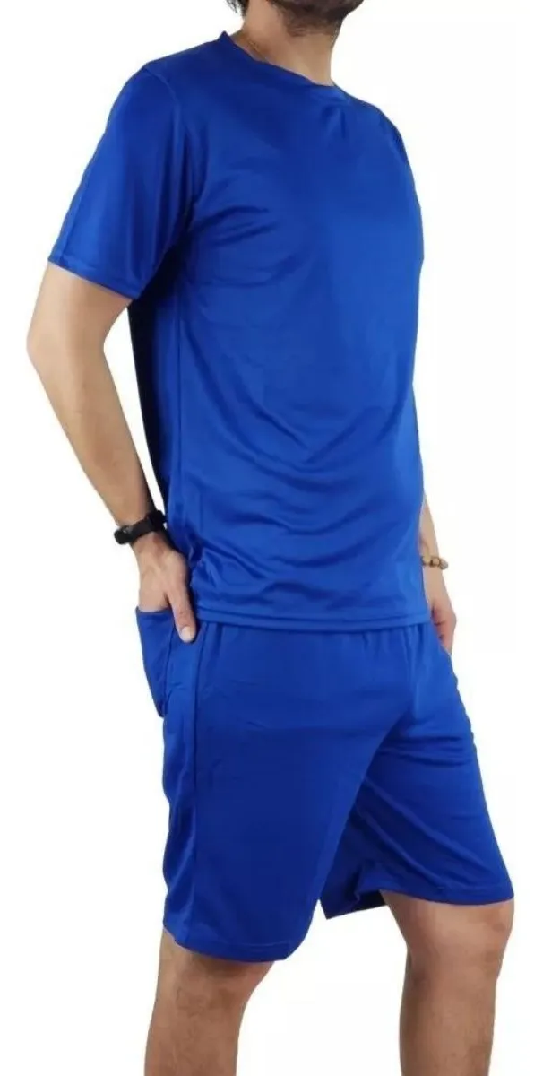 CONJUNTO DEPORTIVO HOMBRE SHORT POLERA EQUIPOS COLORES FUTBOL 001 - 2