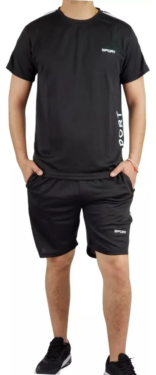 CONJUNTO DEPORTIVO HOMBRE SHORT POLERA EQUIPOS COLORES FUTBOL 001 - 2