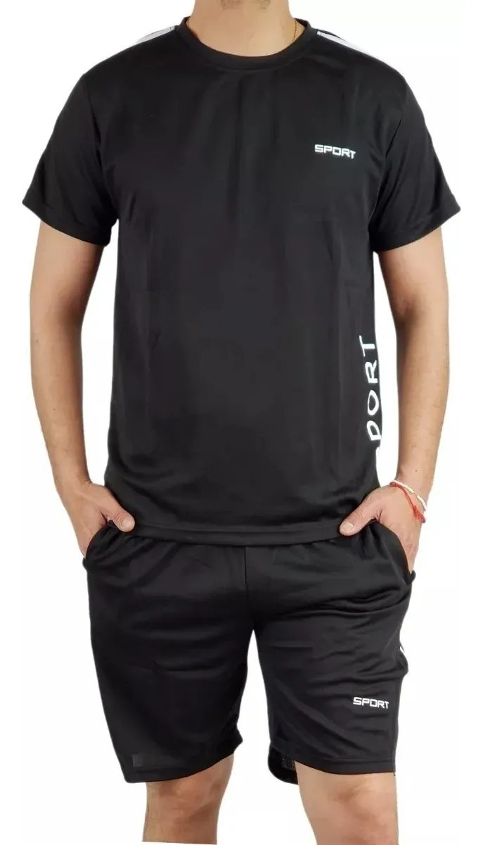 CONJUNTO DEPORTIVO HOMBRE SHORT POLERA EQUIPOS COLORES FUTBOL 001 - 3