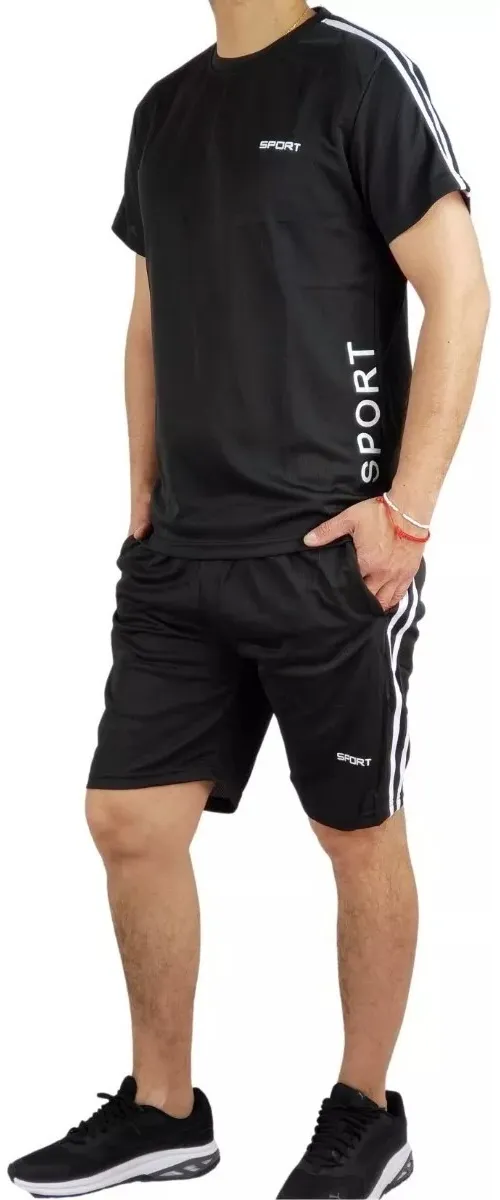 CONJUNTO DEPORTIVO HOMBRE SHORT POLERA EQUIPOS COLORES FUTBOL 001 - 4