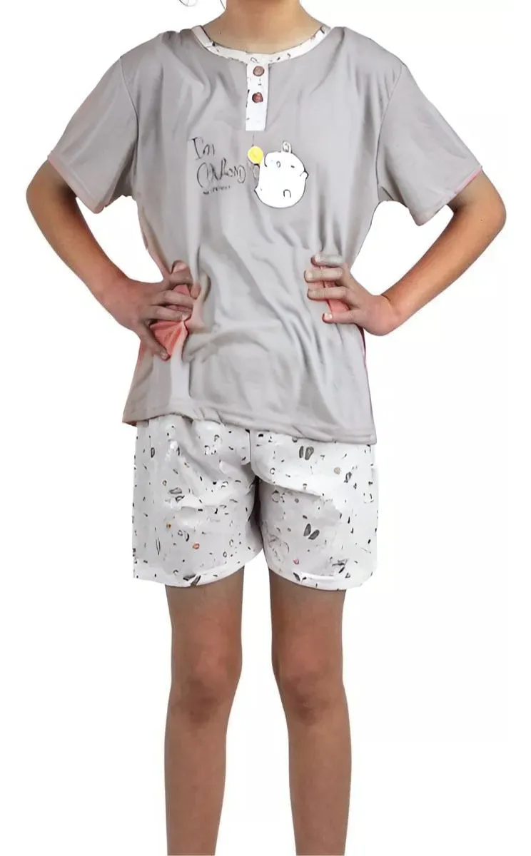 PIJAMA NIÑA VERANO SHORT Y POLERA 390 - 1