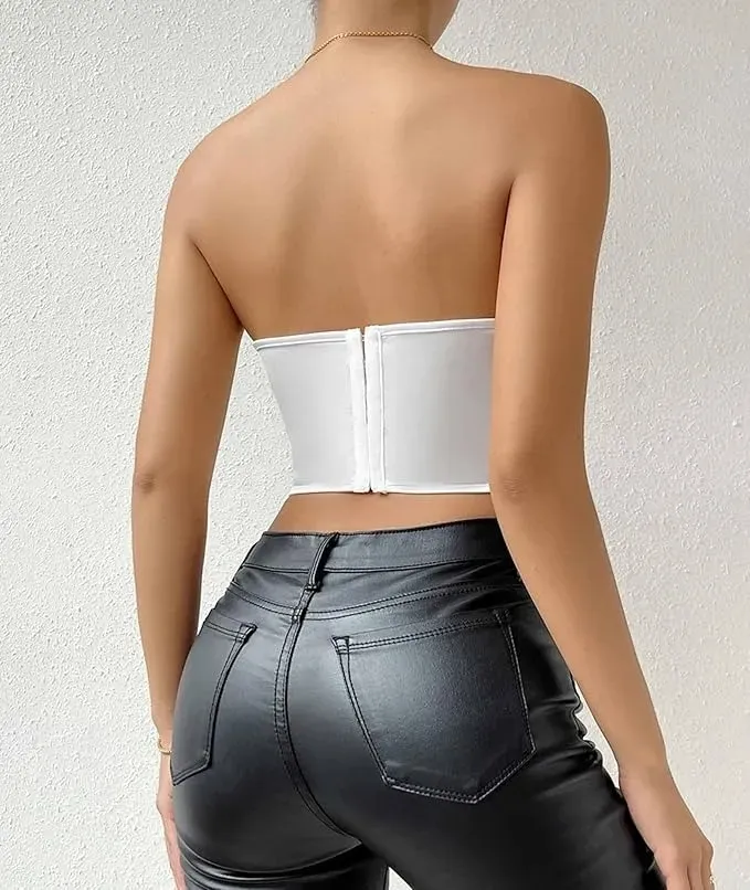 CORSET TOP SATINADO AJUSTABLE, REALZA BUSTO Y CINTURA. SEXY 005 - 6
